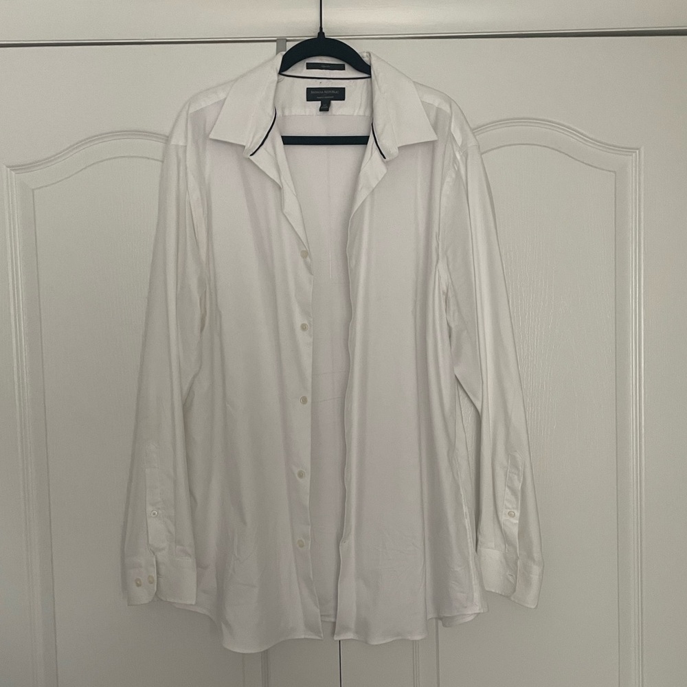 Wrinkle resistant men’s banana republic dress shirt